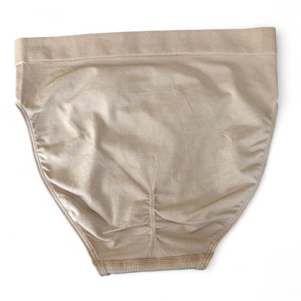 NWT Wacoal 834175 "B-Smooth" Seamless Hi-Cut Brief Panty, Beige M. - Picture 4 of 10